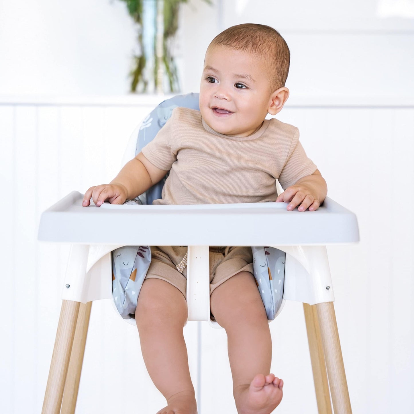 Nibble And Rest Highchair Cushion Cover For Inflatable Cushion, Compatible For Ikea Antilop Highchair, High Chair Accessories St