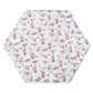 Hexagon Playpen Mat, Floral Print Baby Playmat Fits Regalo Portable Play Yard 48 Inch, Six Pannel Playpen Kids Tent Mat Hexagon