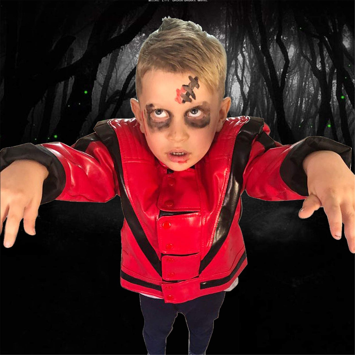 Mj Michael Thriller Jacket Children Kids Jacket Costumes Gift For Perfromance Party Imitate Birthday (7T)