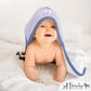 Frenchie Mini Couture, Hooded Bath Towels For Babies, 80% Cotton/20% Polyester, Wild Sea Animal Design Baby Bath Towel Set, Pack
