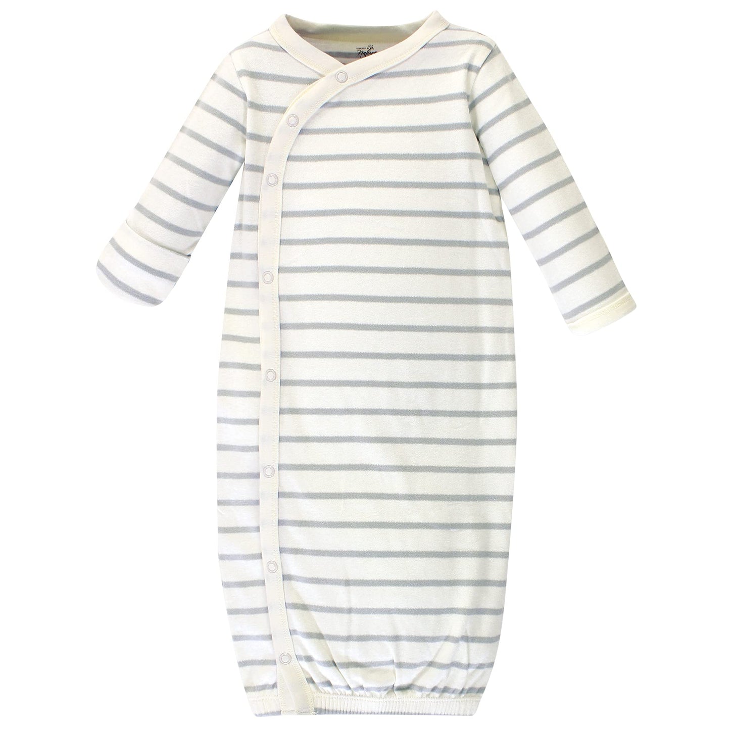 Touched By Nature Baby Girls Organic Cotton Kimono Nightgown, Mr. Moon, 0-6 Months Us