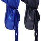 2 Pieces Silky Satin Baby Durags Kids Satin Durag Caps Headwraps with Long Tail and Wide Straps for 360 Waves (Black, Royal Blue