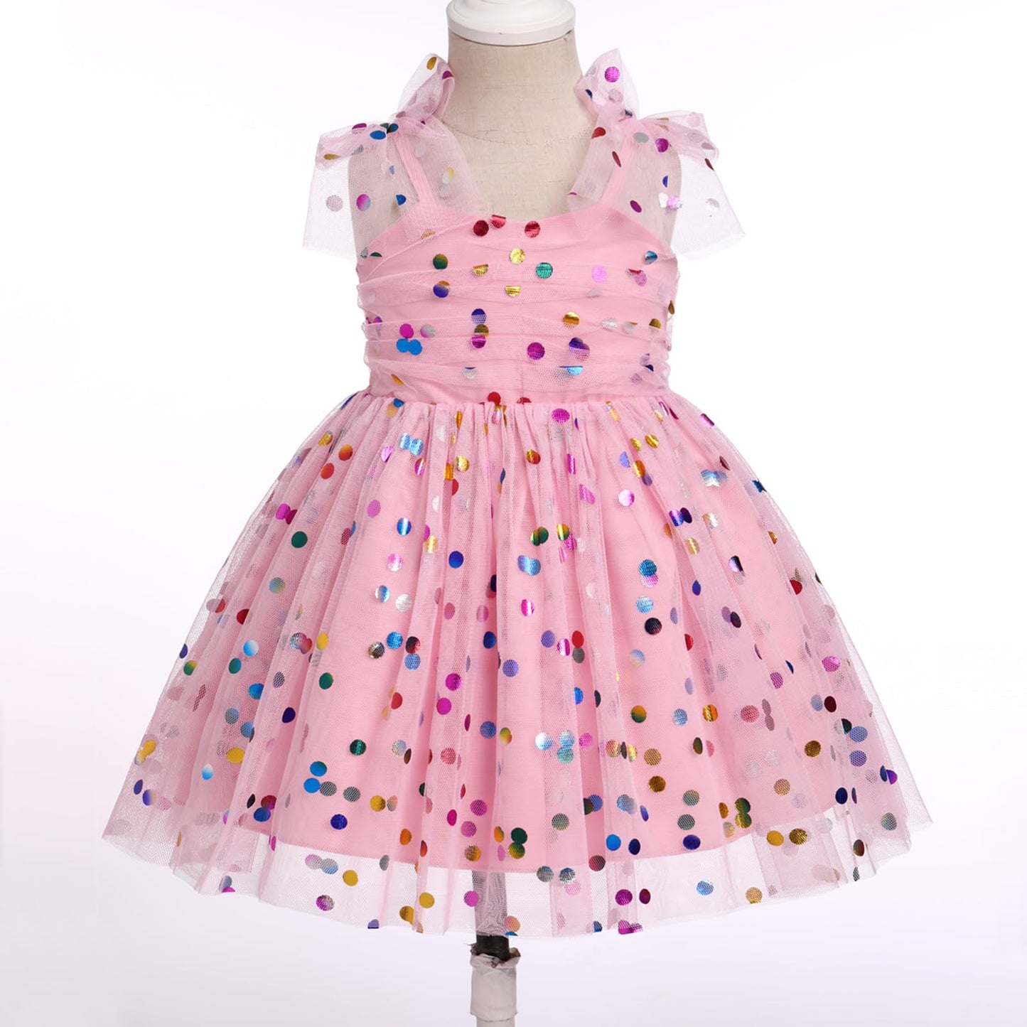 Imekis 3Th 4Th Birthday Girl Outfit: Third Fourth Birthday Dress For Girls Cake Smash Toddler Confetti Princess Dresses Party Pa