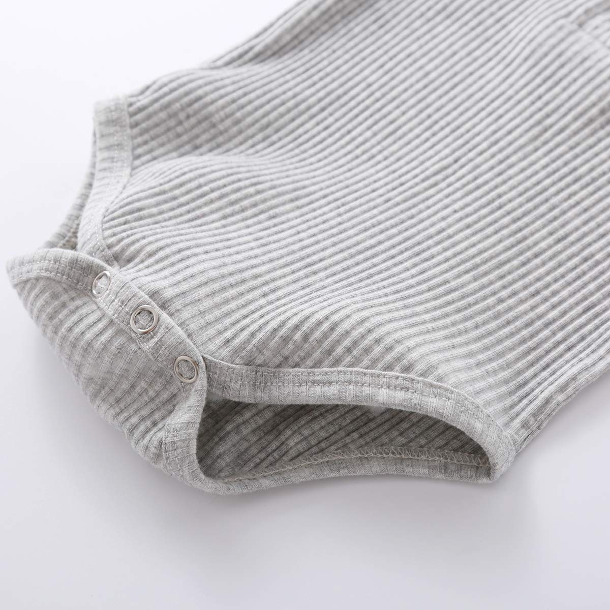 Bmnmsl, Newborn Baby Girl Boy Fall Clothes Outfits Long Sleeve Knitted Cotton Romper & Pants Infant Winter Sets, B-Gray, 6-12 Mo