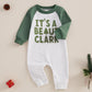 Fybitbo Infant Baby Boy Girl Clothing Its A Beaut Clark Jumpsuit Romper Newborn First Christmas Outfit One Piece Clothes (Green-