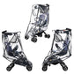 Stroller Rain Cover, Universal Black Clear Baby Travel Weather Shield For Outdoor Protection, Plastic Rain Stroller Cover For Wi