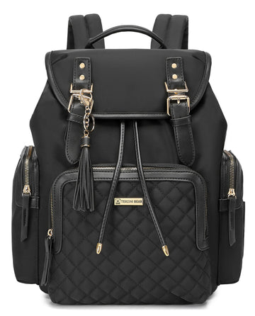 Terzini Bear Diaper Bag Backpack, Diaper Bags For Baby Boy Girl With Usb Charging Port,Changing Mat,Stroller Hooks (Black)