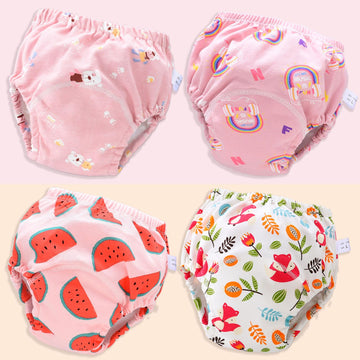 Upairy Training Underwear For Girls & Boys, Potty Training Pants, Toddler Underwear (4Pcs A, Large)