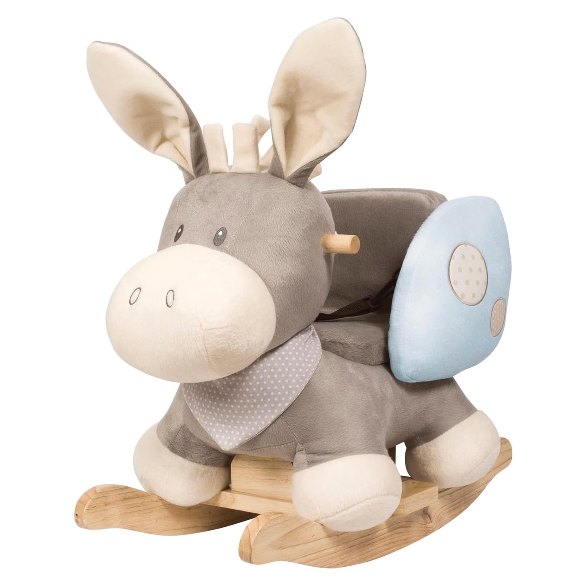 Nattou Rocking Horse Animal for Children, Cappuccino The Donkey, 10-36 Months, 62 x 32 x 50 cm, Beige, 211505