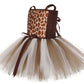 Tutu Dreams Jungle Safari Party Giraffe Costume Toddler Girls Brown Animal Tutu Outfits Birthday Halloween Carnival (Giraffe)