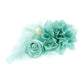 My Lello Baby Headband Shabby Fabric Flower Cluster Stretchy Elastic Aqua