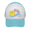 JP DOoDLES Hello Sunshine Kids Trucker Hat. Baseball Mesh Back Cap fits Baby, Toddler and Youth (Teal, Kiddo 2-5 YRS)