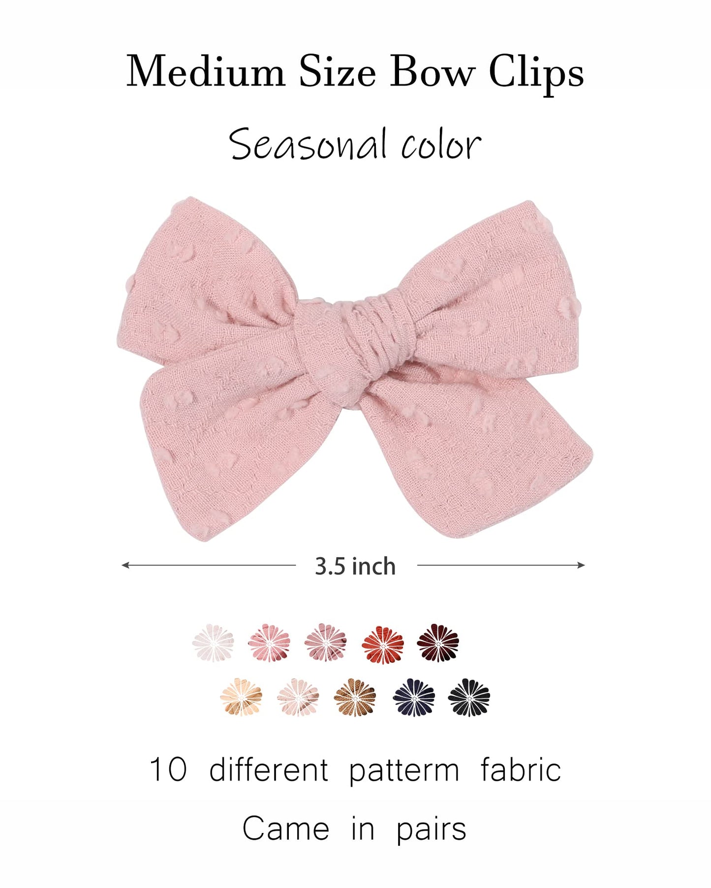 Jollybows 20 Peices Hair Bows For Girls Baby Pigtail Fully Lined Clips Toddler Alligator Kids Teens Barrettes Accessories