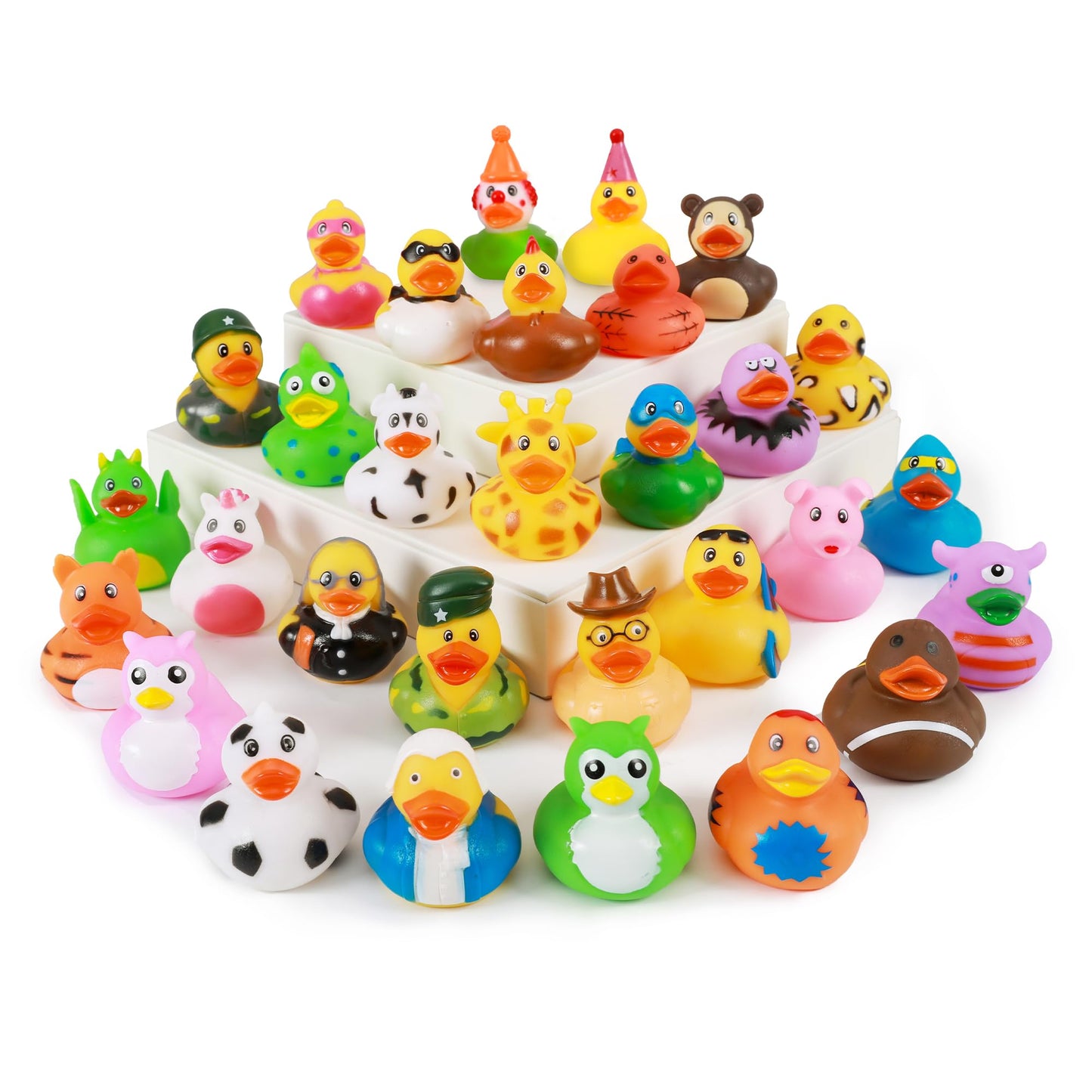 WQTHE 120 Pack Rubber Duck for Jeeps Ducking - 2.3 Inch Bulk Floater Duck for Kids - Baby Bath Toy Assortment - Party Favors, Bi