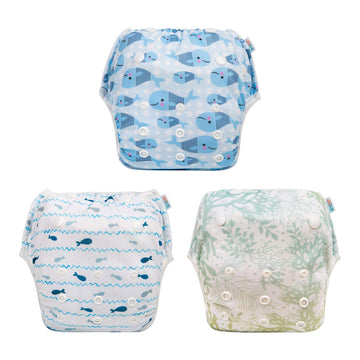 Alvababy Swim Diapers 3Pcs Reusable & Adjustable 0-2 Years Baby Boy Girl 3Swy02