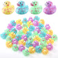 Jerify 24 Pcs 2 Inch Valentine Rubber Duckies Packs Valentines Day Heart Small Tiny Rubber Ducks for Pool Bathtub Toys Party Fa