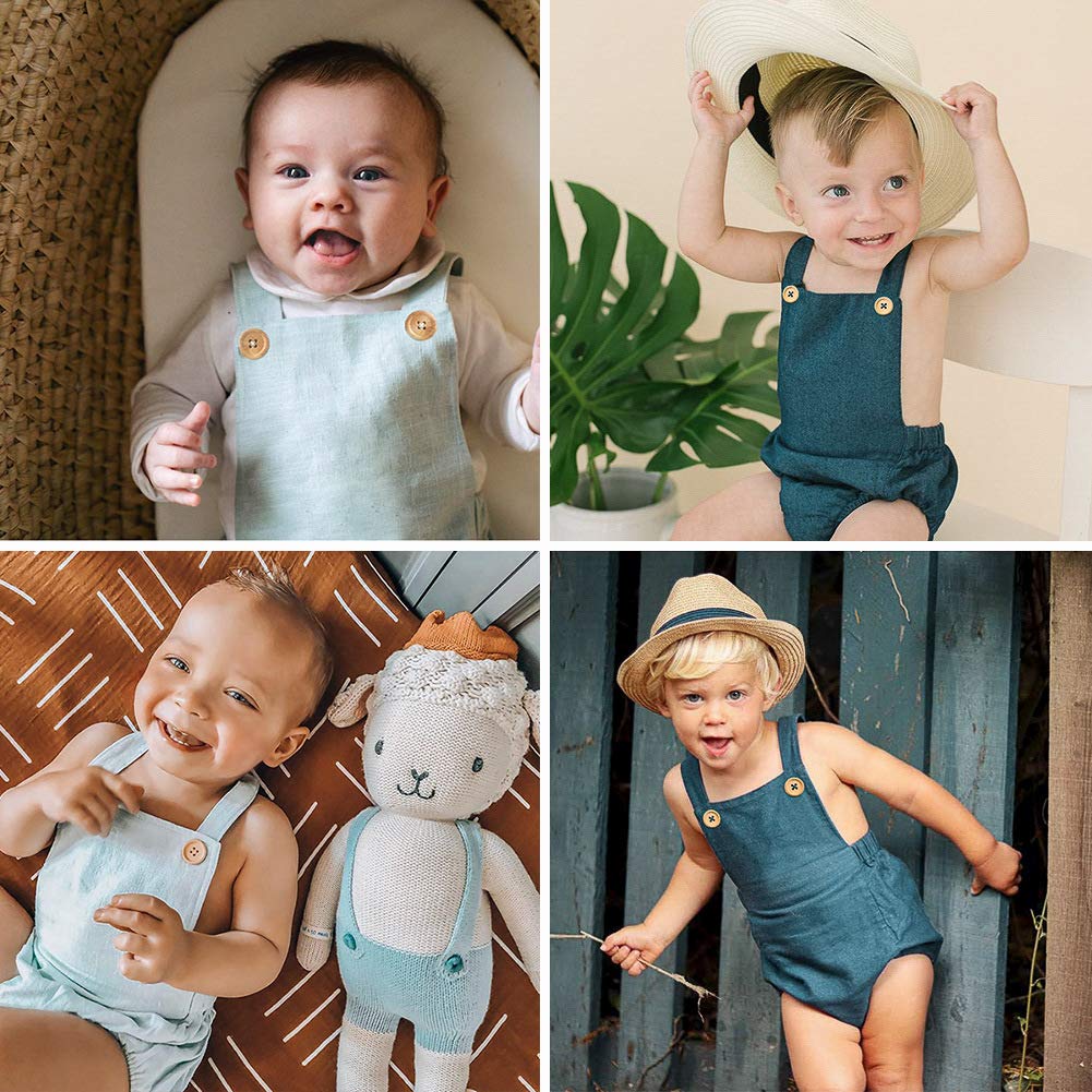 Simplee Kids Unisex Baby Onesie Cute Baby Romper Set Boy Infant Summer Jumpsuits Sleeveless 2-Pack