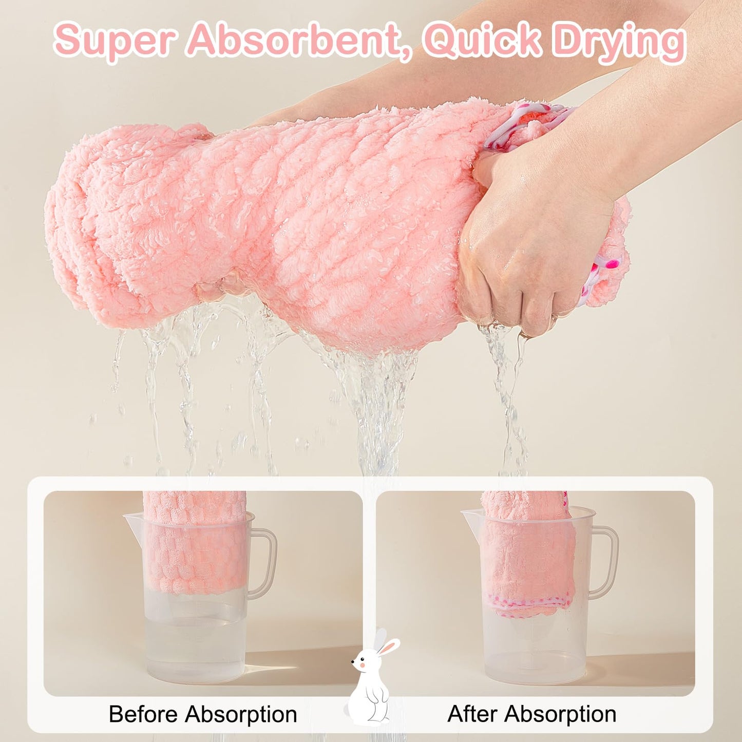 FIOBEE Toddler Bath Towel with Hood Baby Towels, 55x28 inch Large Soft Absorbent Kids Hooded Towels for 1-5 Years Old Baby Girls