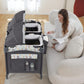 okaytwins Twin Bassinet & Full-Size Infant Bedside Bassinet & Playard for Baby, Includes 2 Removable Rock-A-Bye Portable Bassine