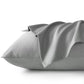 Tillyou Cotton Toddler Pillowcases - 2 Pack Toddler Travel Pillowcases Machine Washable & Super Soft, 14X20 Inches, Gray