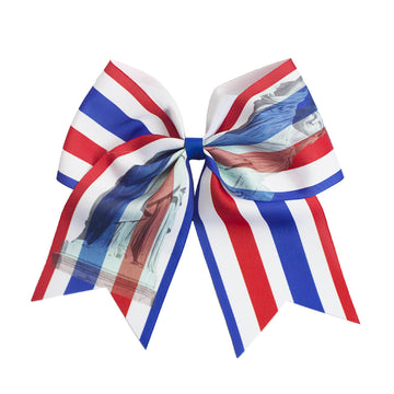 7inch Baby Girl's American flag hair bow,Hair Accessories for 4th of July(F9) (12)