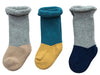 X&F Unisex Baby Newborn Winter Thick Cotton Socks Cute Toddler Socks(Pack Of 3), 0-6 Months
