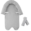 Pea Pod Car Seat Head Support Infant Baby Carseat Head Support & Strap Covers for Newborns Ultra Soft Minky Dotted Fabric Infant