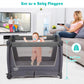 BABY JOY 5 in 1 Pack and Play, Portable Nursery Center Baby Playard w/Bassinet & Diaper Changing Table, Infant Bassinet Activity