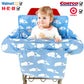 2-In-1 Shopping Cart And High Chair Cover For Baby, Padded Cover, Fold'N Roll Style, Portable With Carry Bag (Pink Elephant)