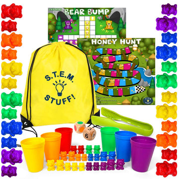 Counting Bears - Math Manipulatives Preschool Learning Activities - Learn Addition, Subtraction, Colors, Sorting and Stacking - 