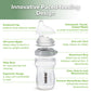 Haakaa Gen.3 Natural Glass Baby Bottle 6.3 Oz.180Ml - Wide Neck, Anti-Colic Varibale Flow Nipple For 6M+ Breastfed Babies, Newbo