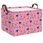 ASKETAM Large Cute Easter Basket for Kid Empty Gift Baby Rectangle Storage Bin Bunny Eggs Boy&Girl Room D  cor (Rabbit Rugby Pin