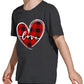 Toddler Valentine'S Day Shirts Boys Girls Love Heart Graphic T-Shirt Valentine Short Sleeve Tee Tops Dark Grey