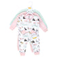 Hudson Baby Baby Cotton Sleep And Play, Girl Arctic Animals, 0-3 Months