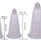 Makroyl Kids Velvet Cloak Cape With Hooded For Halloween Christmas Cosplay Costumes (Small, White)