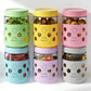 Lazyshine Overnight Oats Containers With Lids And Protective Silicone Sleeve (6 Pack Multicolor)