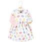 Hudson Baby Baby Girls Hudson Infant Girl Cotton And Cardigan Set, Easter Eggs, 0-3 Months Casual Dress, Easter Eggs, Months Us