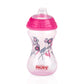 Nuby 3Pk No Spill 'Pinpoint' Soft Spout Clik-It, Girl, 10 Oz