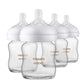 Philips Avent Natural Glass Baby Bottles With Natural Response Nipples (Slow Flow, Flow 2), 4Oz, 4-Pack, Scy910/04