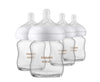 Philips Avent Natural Glass Baby Bottles With Natural Response Nipples (Slow Flow, Flow 2), 4Oz, 4-Pack, Scy910/04