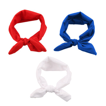 Koolgil Baby Girl'S Cute Toddler Bow Headbands Bowknot Rabbit Hairband Headwear For Daily Life Travel Photography (Red Royal Blu