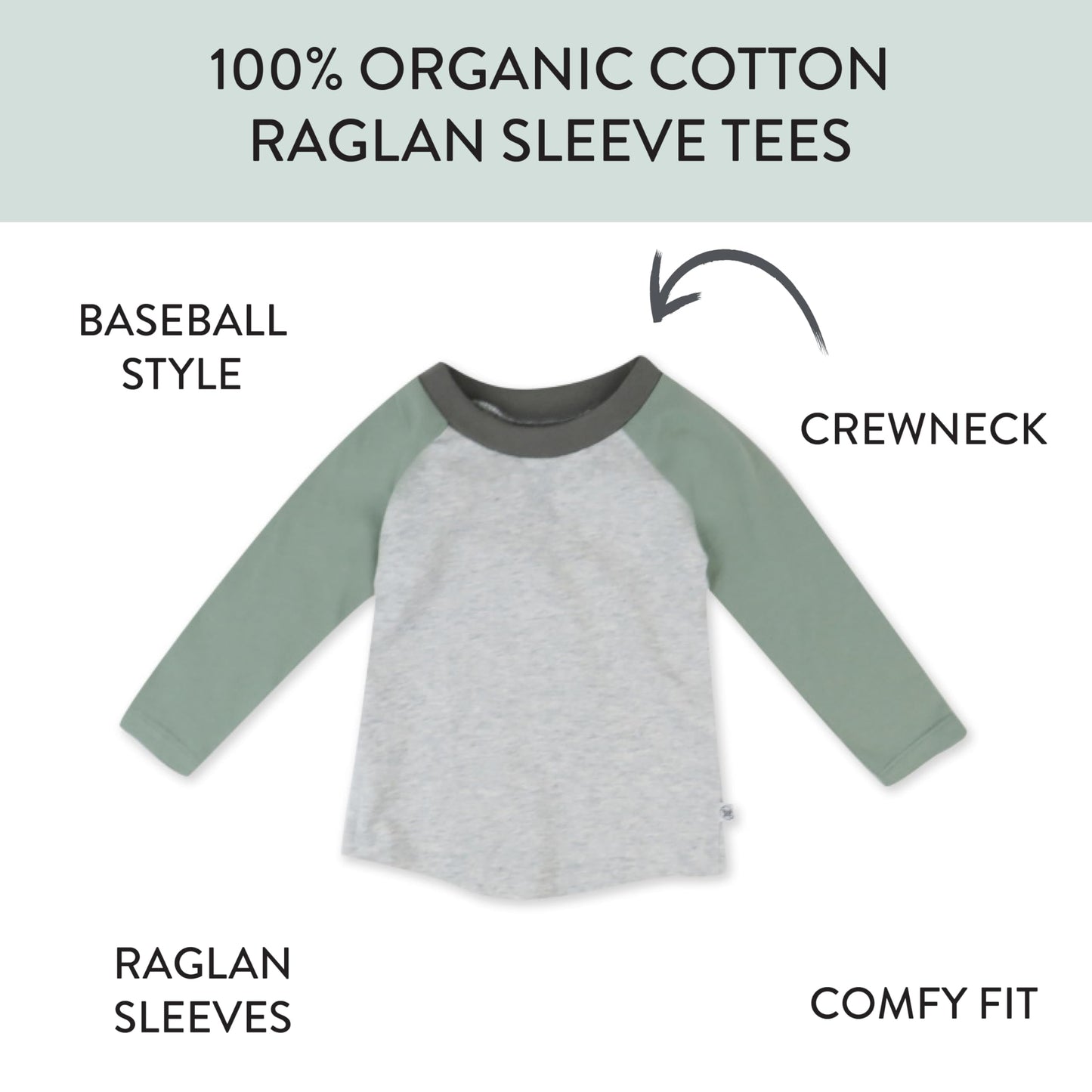 Honestbaby Multipack Long Sleeve T-Shirts Tee 100% Organic Cotton Infant Baby, Toddler, Little Kids Boys, Girls, Unisex, Sandy T