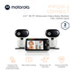 Motorola Nursery Pip1510 2-Camera Video Baby Monitor, 5' Screen, 2-Way Audio, 1000Ft Range, Split Screen Viewing, Remote Pan/Ti