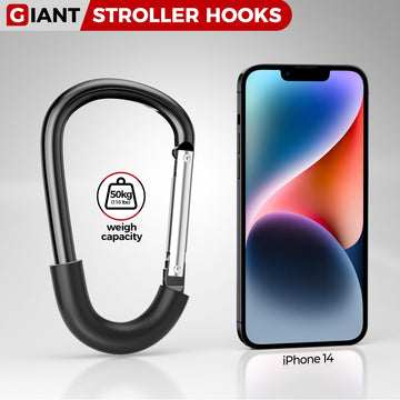 Surdoca Stroller Hooks, Large Stroller Hooks For Bags, Universal Stroller Clips And Hooks, Mommy Hook For Stroller Heavy Duty, S