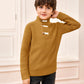 Makkrom Toddler Sweater Baby Boy Girl Turtleneck Cable Knit Sweaters Long Sleeve Christmas Outwear Spring Fall Winter Brown