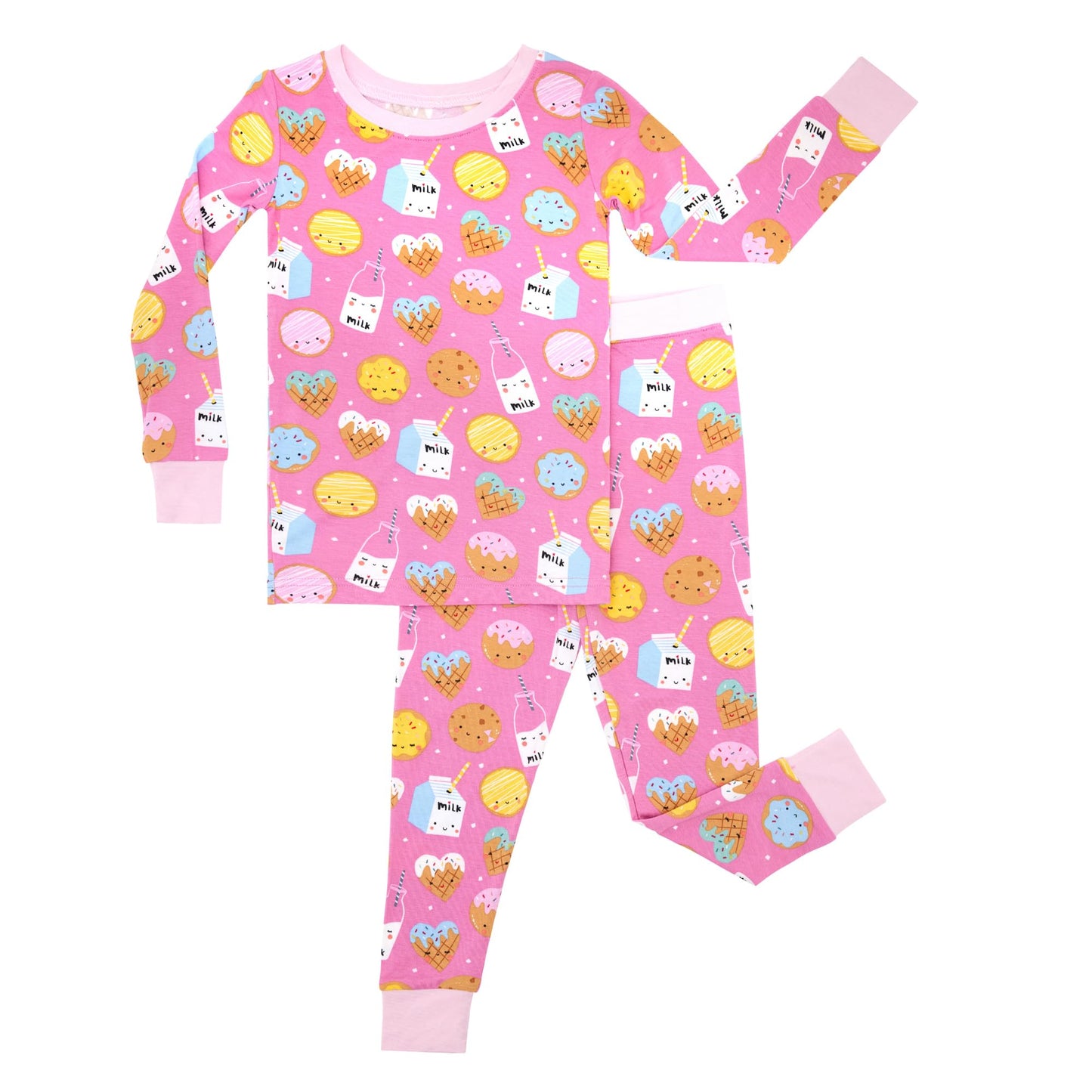 Little Sleepies TwoPiece Pajama Set for Boys & Girls, Soft Viscose from Bamboo Toddler Pajamas for Kids, Family Matching PJs, P