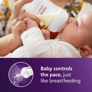 Philips Avent Natural Baby Bottles With Natural Response Nipples (Medium Flow, Flow 3), 9Oz, 2-Pack, Scy903/02