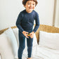 Vaenait Baby Kids Long Sleeve Modal Sleepwear Pajamas 2Pcs Set Modal Navy S