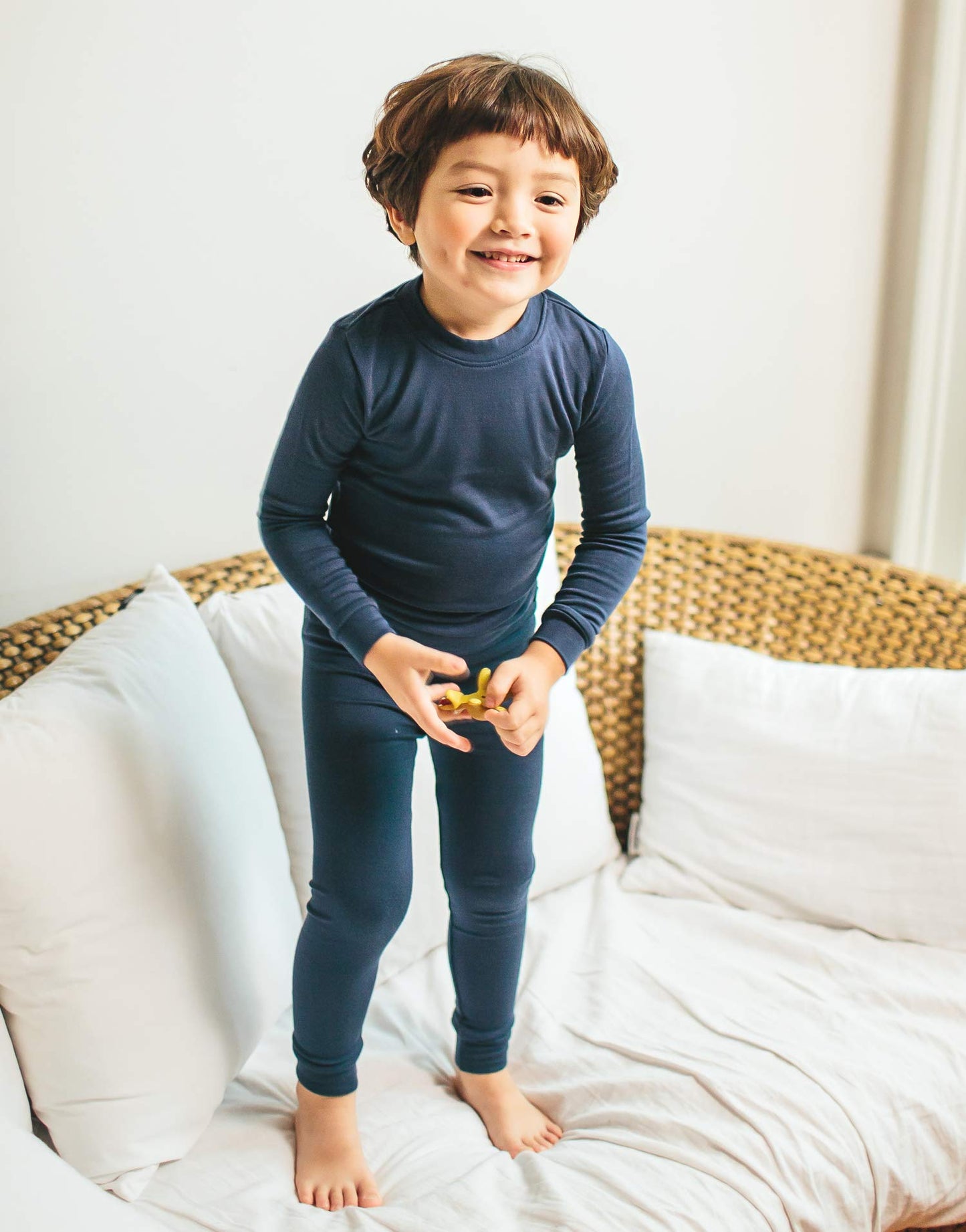 Vaenait Baby Kids Long Sleeve Modal Sleepwear Pajamas 2Pcs Set Modal Navy S