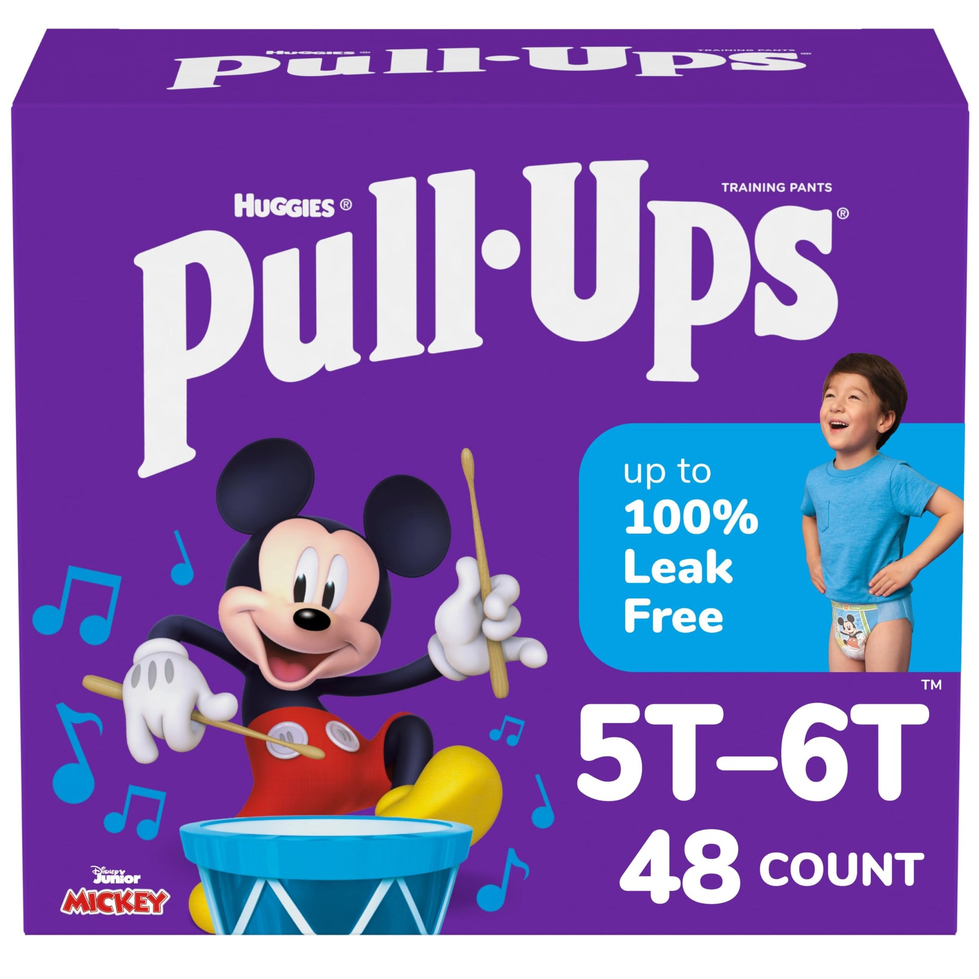 Pull-Ups Boys' Potty Training Pants, Size 5T-6T Training Underwear (50+ Lbs), 48 Count